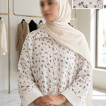 شومیز زنانه موسلین آستین سه‌ربع